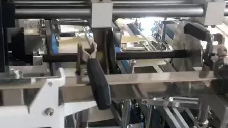 Máquina dobrável automática de caixa de papelão e caixa de papelão / Bolo de comida de papel automático Pizza 4 6 cantos Caixa de saco Placa Tampa de palha Copo Pasta Gluer / Fabricação de envelope de papel